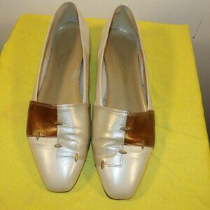 Vintage California Magdesian Three Tone Leather Loafers Sz 8.5M